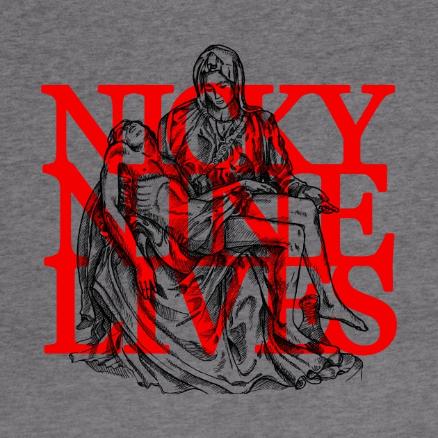 Nicky Nine Lives Pieta Statue by nickbuccelli